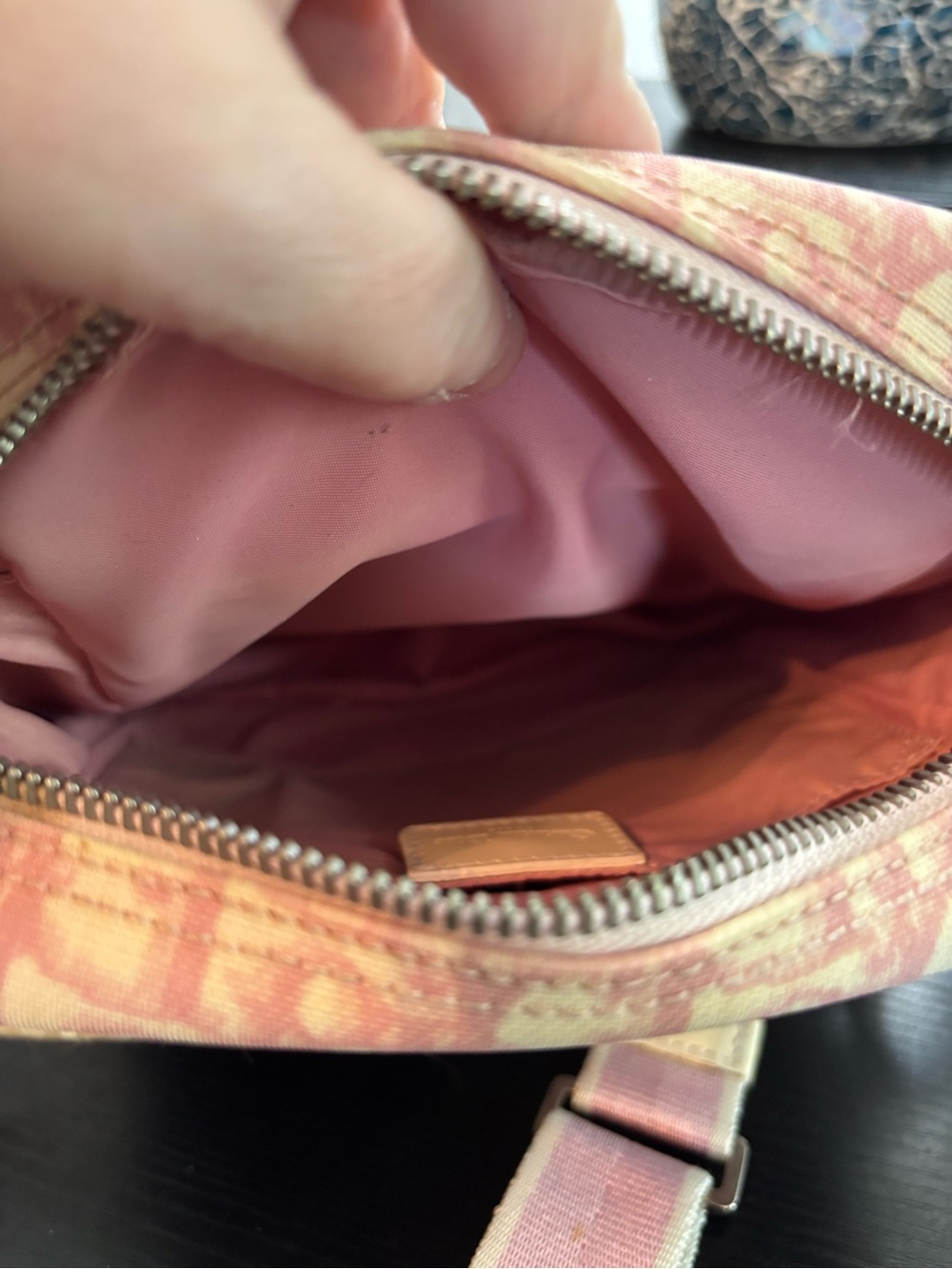 Vintage Christian Dior Pink Trotter No. 1 Crossbody Bag Galliano Era Project Bag - Picture 7 of 16